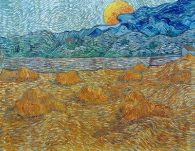 Paysage du soir au lever de la lune - Vincent van Gogh